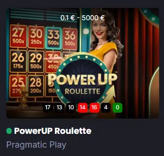 PowerUP Roulette 7Bet gyvo kazino